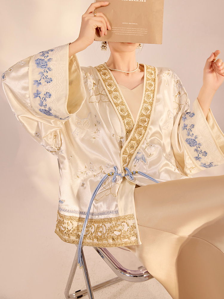 Embroidery Fashion - Giacca Larga di Lusso con Ricamo
