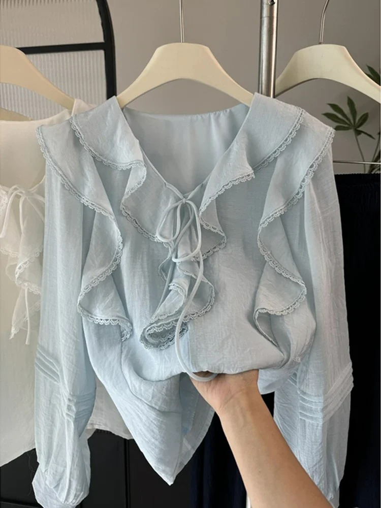 Embroidery Fashion - Camicetta Chic Francese con Scollo a