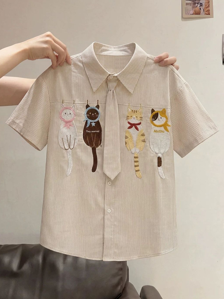 Camicia con Cravatta Cartoon p - Embroidery On Shirt recensione e prezzo