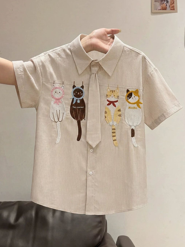 Camicia con Cravatta Cartoon p - Embroidery On Shirt recensione e prezzo