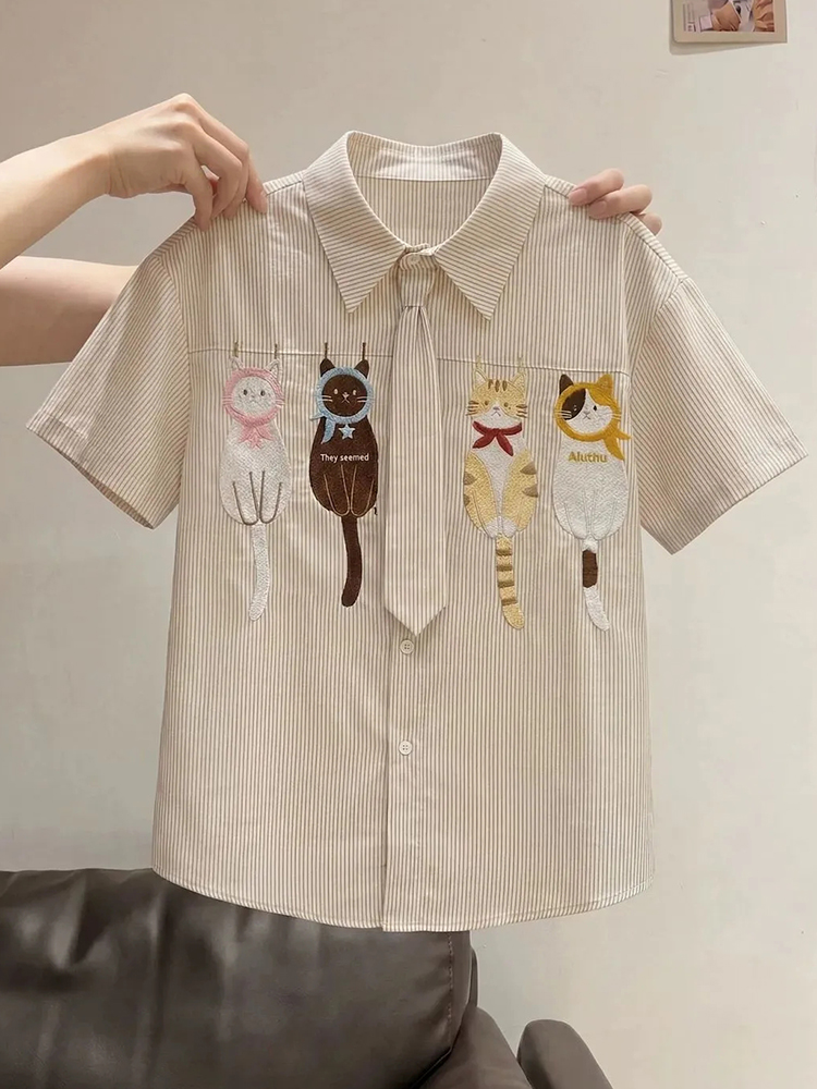 Camicia con Cravatta Cartoon p - Embroidery On Shirt recensione e prezzo