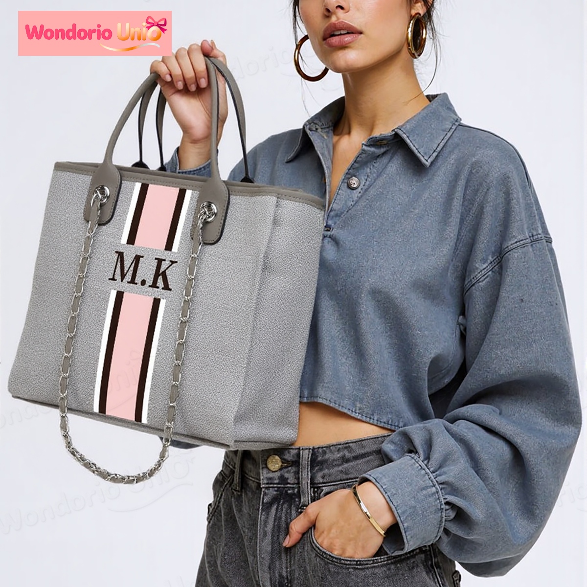 Borsa Tote in Tela Personalizz - Embroidery Initials Designs recensione e prezzo