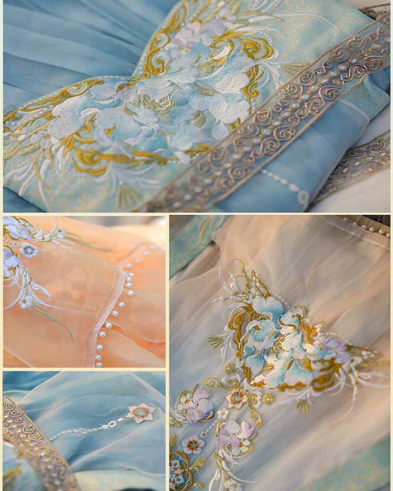 Abito Hanfu Cinese da Donna, T - Embroidery Yellow recensione e prezzo