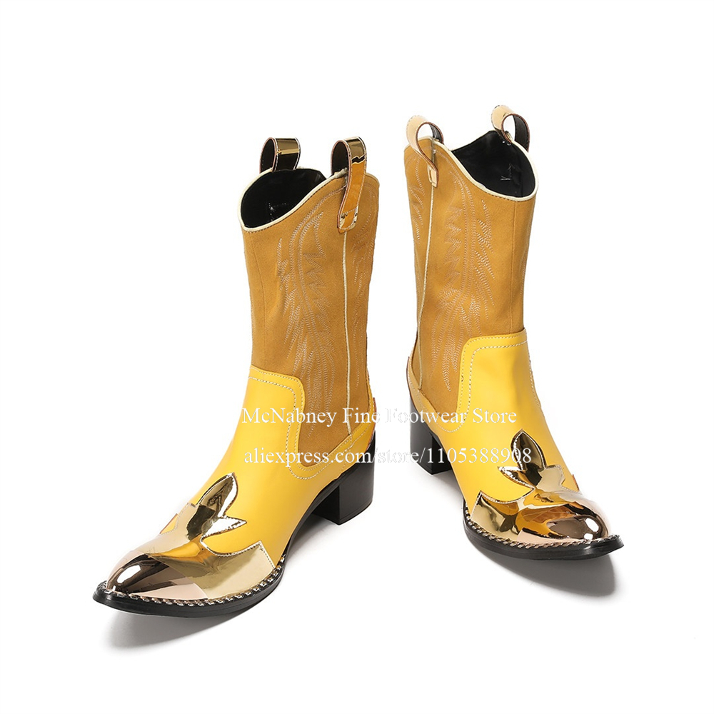 Stivali da Cowboy Western in C - Embroidery Yellow recensione e prezzo